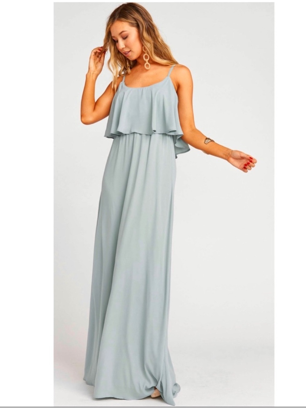 SHOW ME YOUR MUMU COLD-SHOULDER RUFFLE MAXI DRESS - Picture 10 of 10